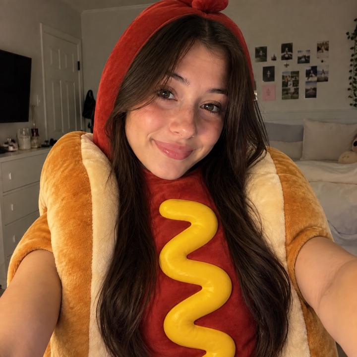 Haute Dog costume on the AI avatar